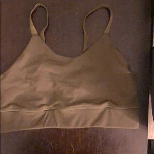 For The Peach Olive Sports Bra